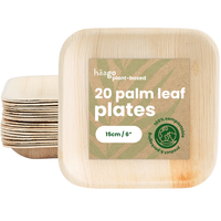 Square Palm Leaf Plates - 15cm (6")