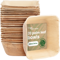 Square Palm Leaf Bowls - 450ml (16floz)