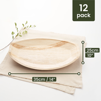 Large Palm Leaf Platters - 25x35cm (10x14")