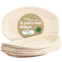 Large Palm Leaf Platters - 25x35cm (10x14")